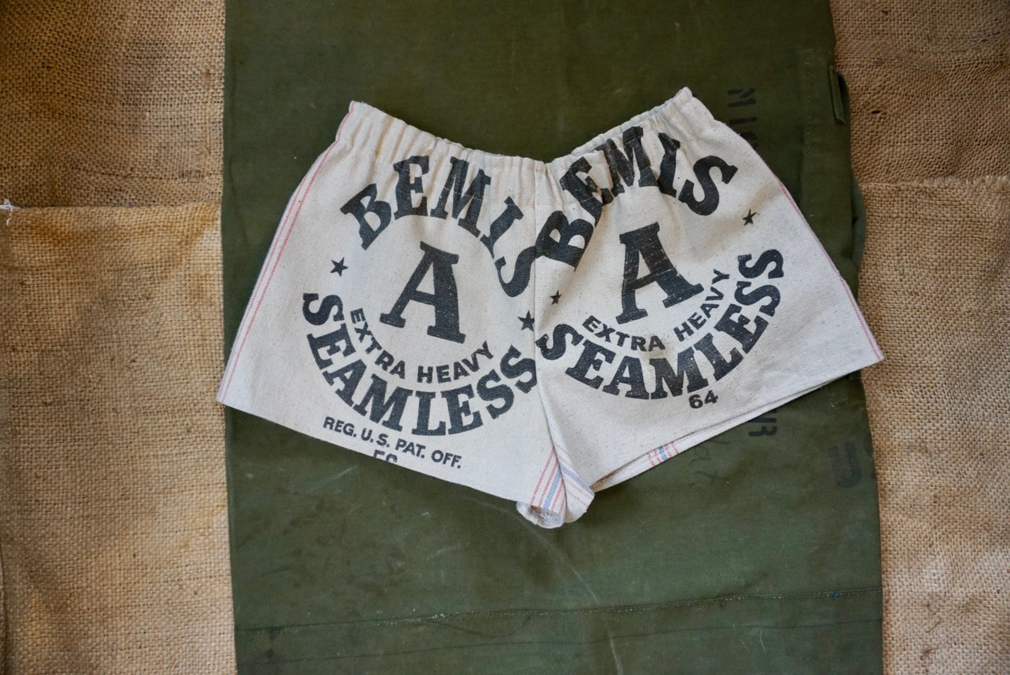 Bemis Seamless Feed Sack Reworked Shorts