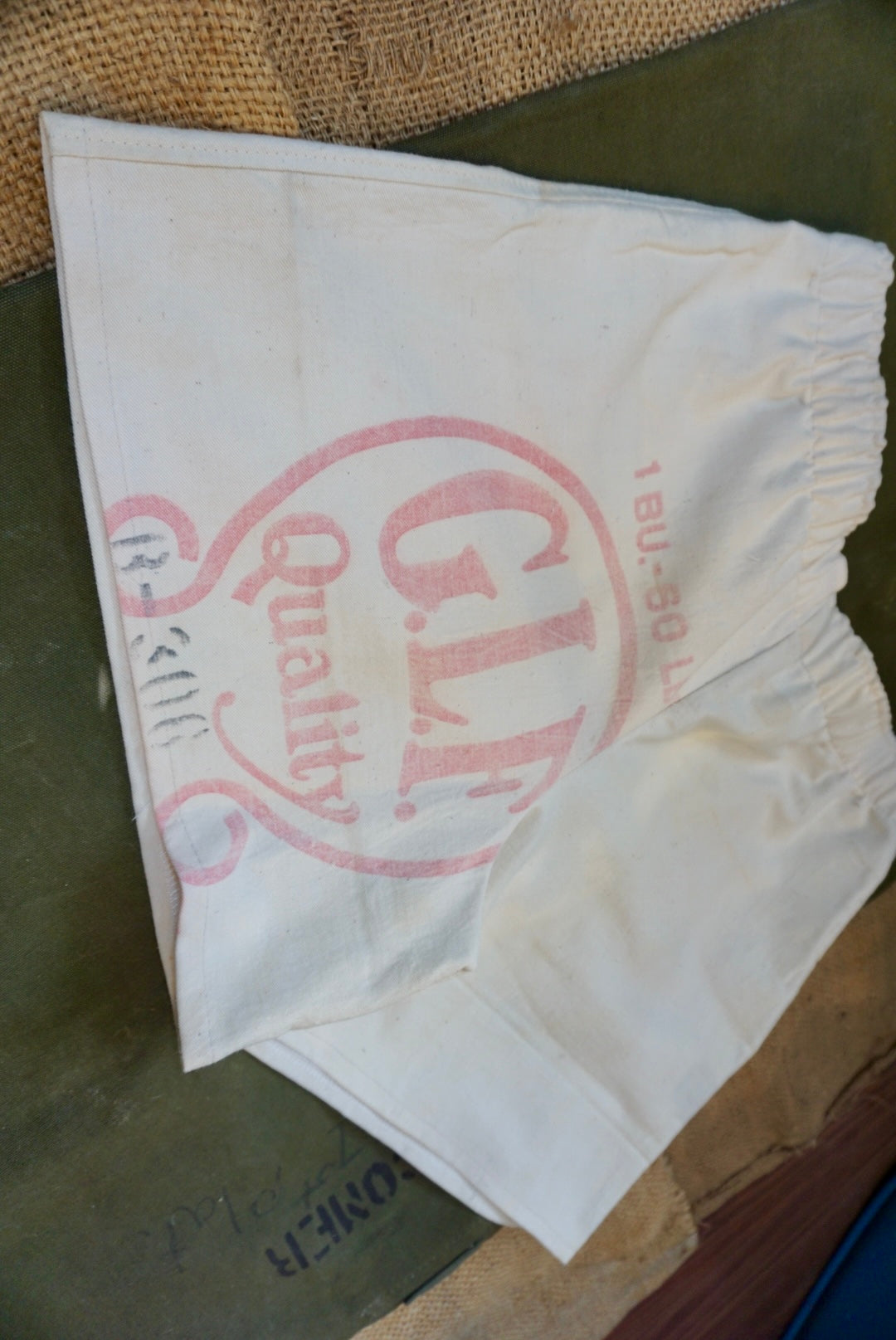 G.L.F Reworked Feed Sack Shorts
