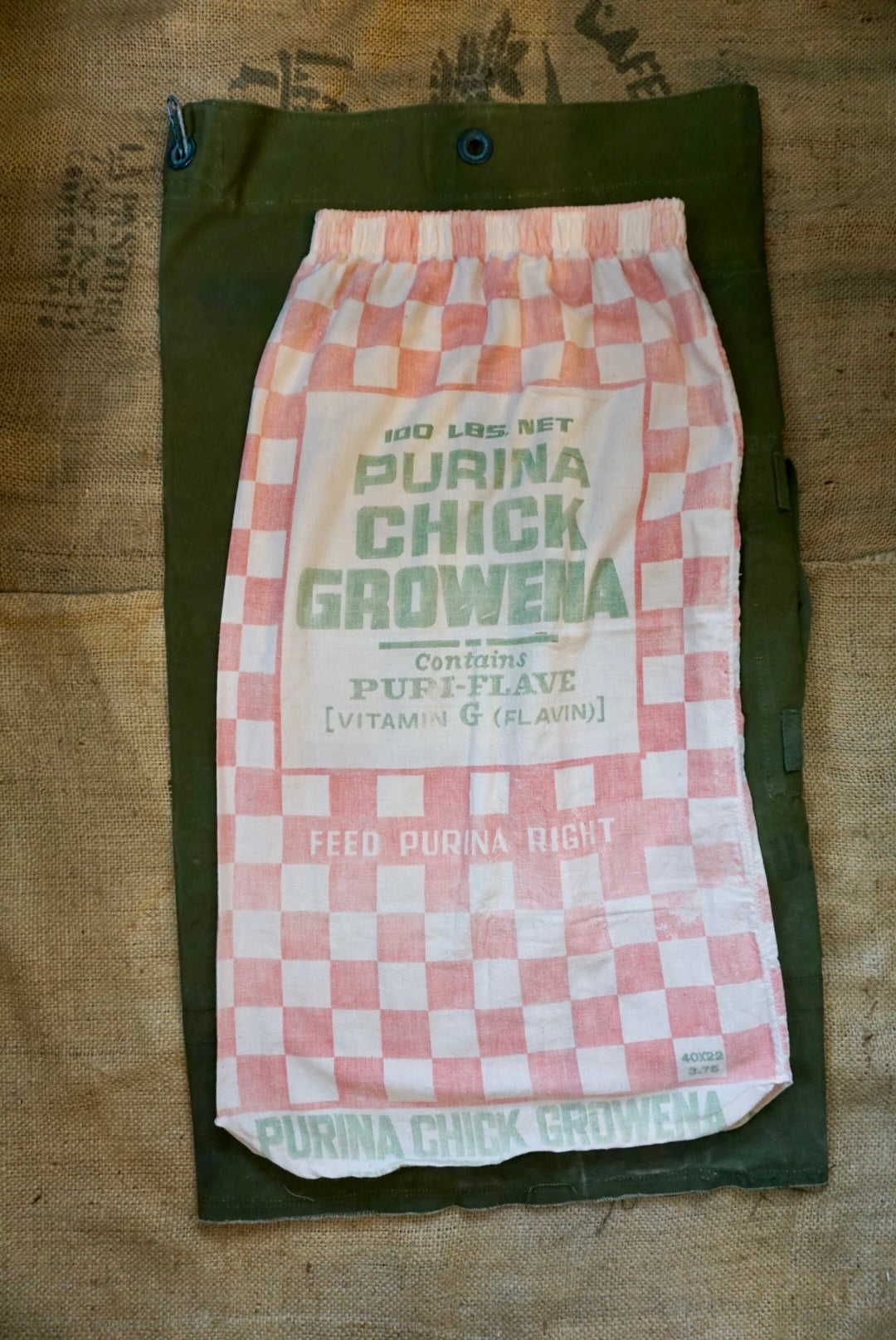 Purina Chick Feed Sack Reworked Skirt