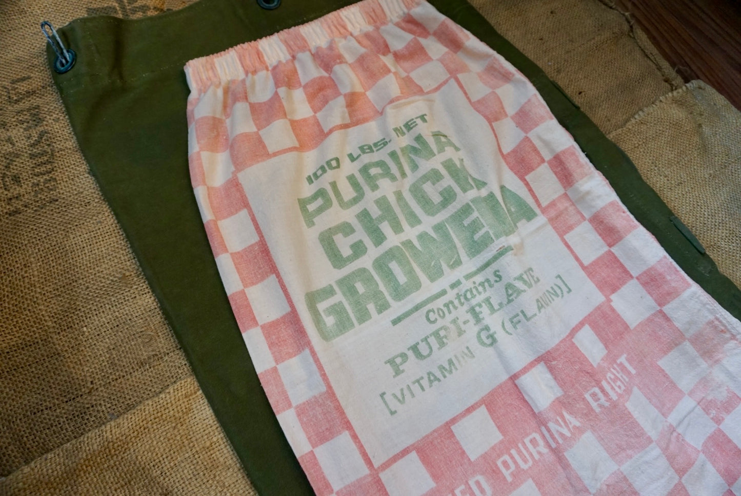 Purina Chick Feed Sack Reworked Skirt