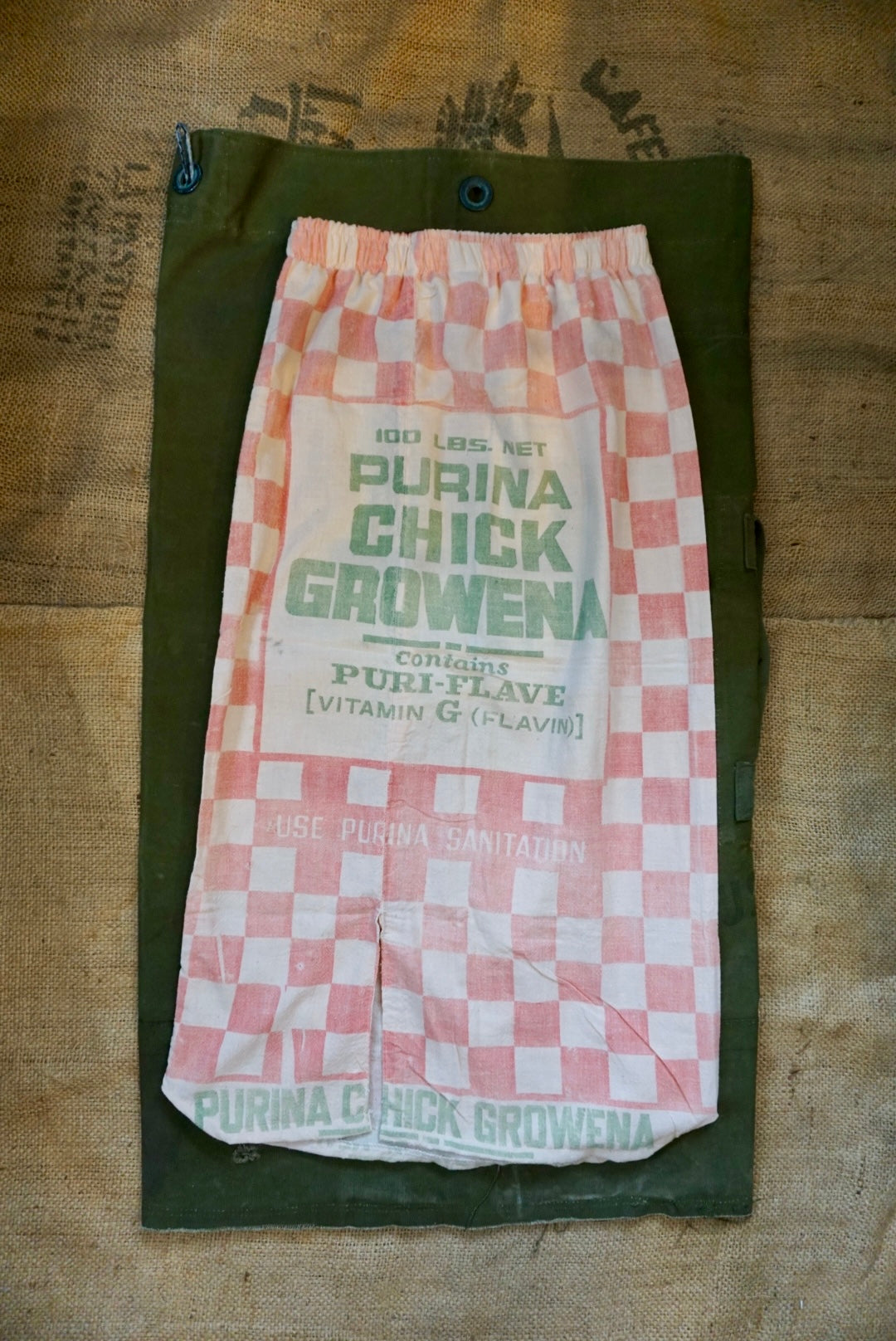 Purina Chick Feed Sack Reworked Skirt